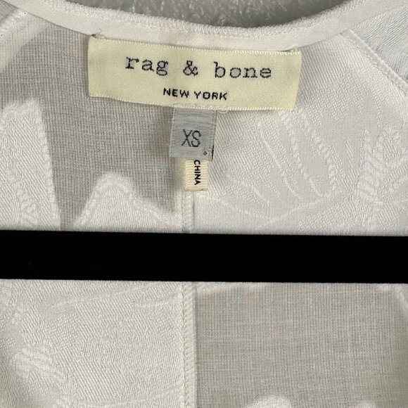 Rag & Bone Womens Crop Tank Top Sheer White XS Embroidered Floral Augusta Boho - Picture 4 of 11